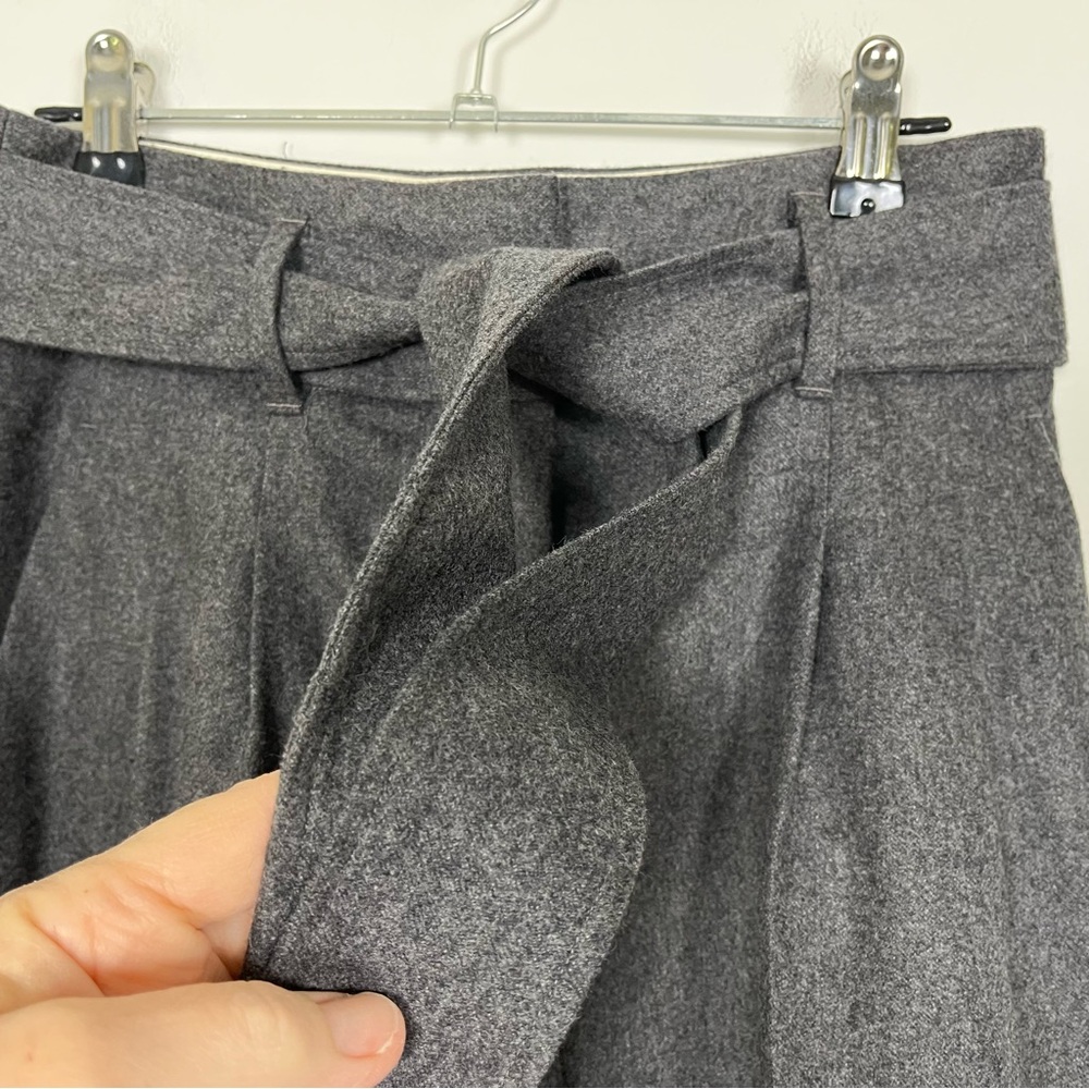 Wilfred Gia Pant Heather Dark‎ Grey Wool Cashmere High-Waisted Tie Waist Size 2 - Picture 6 of 16